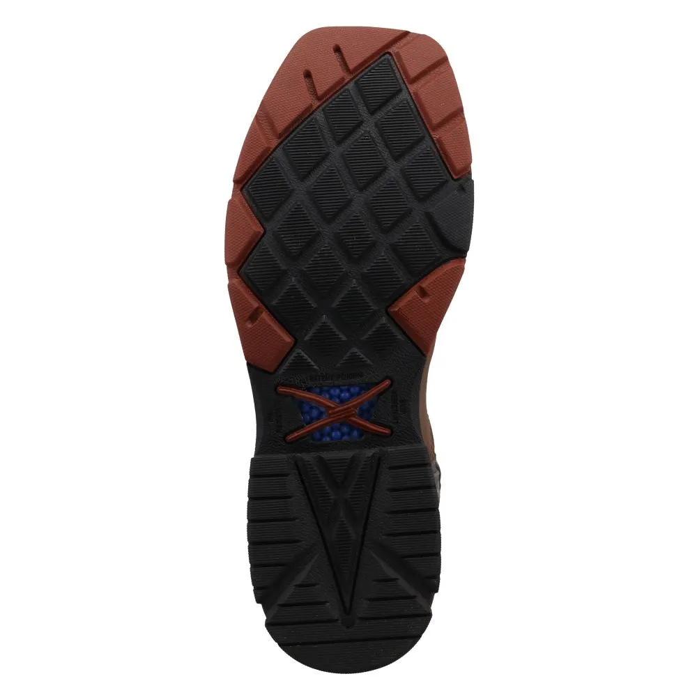 'Twisted X' Men's 12 Western MetGuard EH WP Comp Toe - Brown / Navy