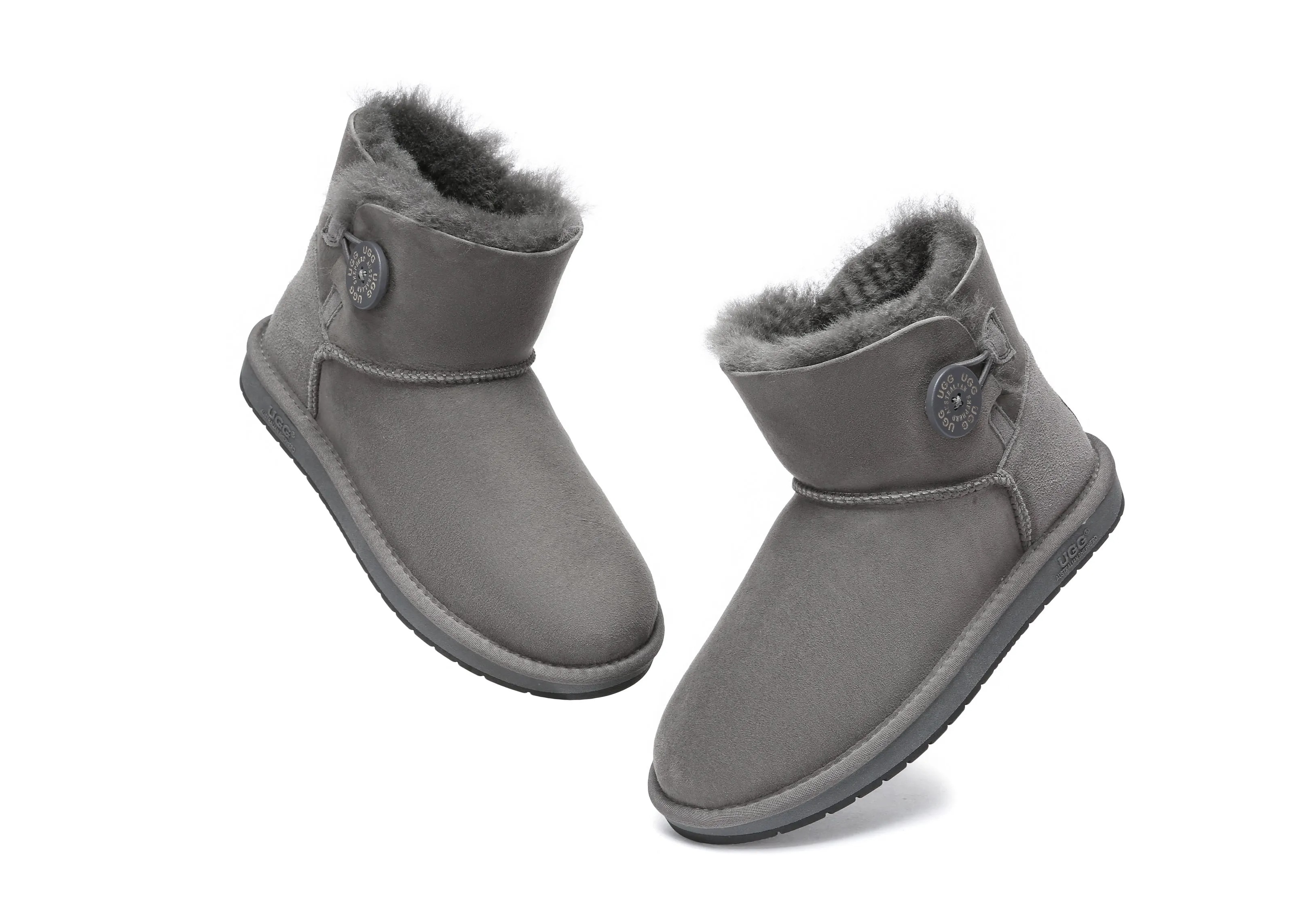 UGG Australian Shepherd Australia Premium Double Face Sheepskin Water Resistant Mini Button Boots