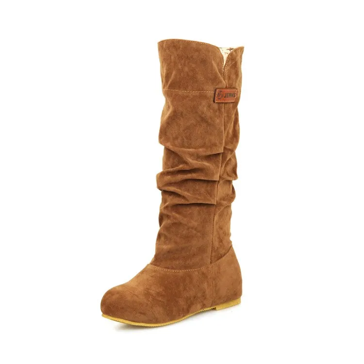 Women's Flock Inside Heighten Mid Calf Boots