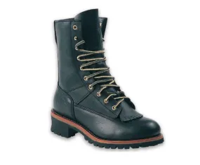 'Work Zone' Men's 9" Logger WP Steel Toe - Black